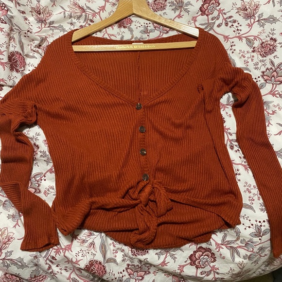 XS Garage Ribbed Tie front Top - Picture 1 of 2